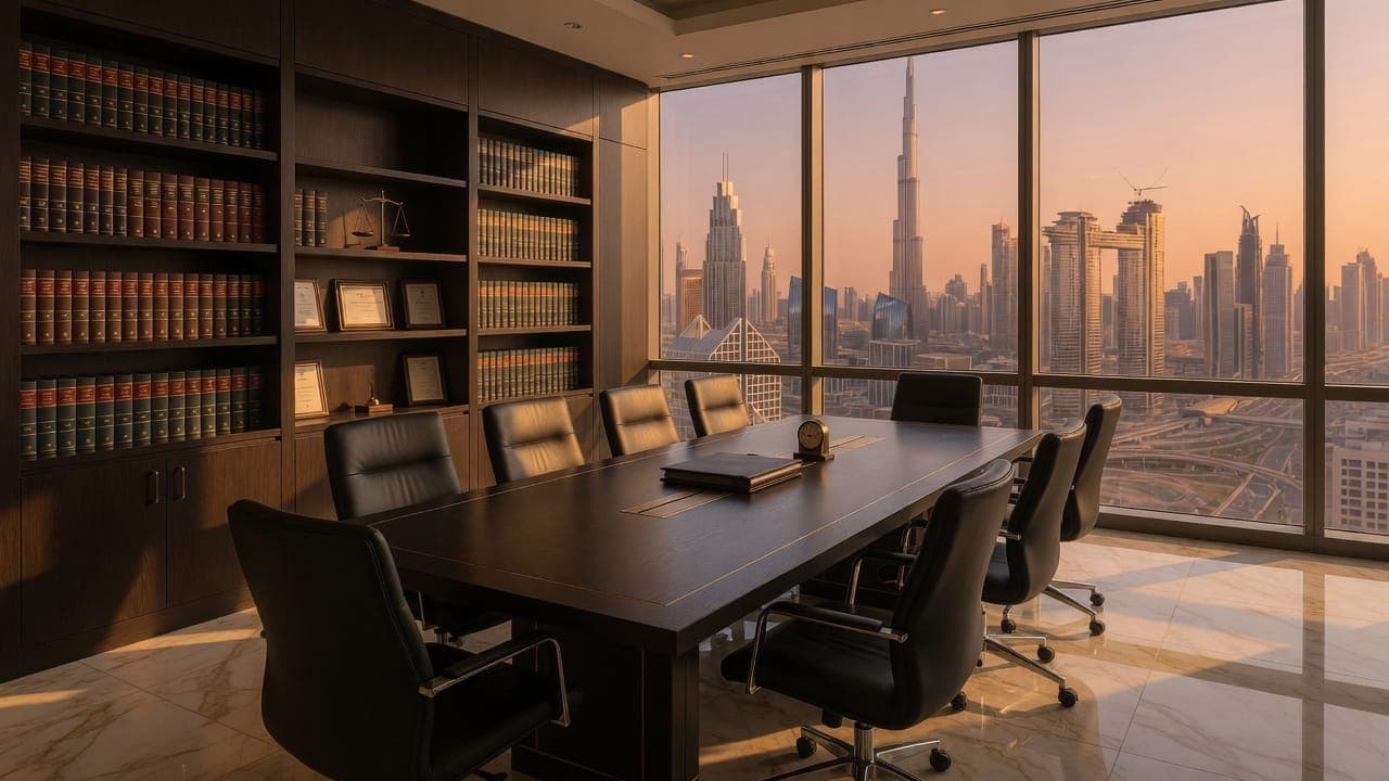 Modern law firm office in DIFC